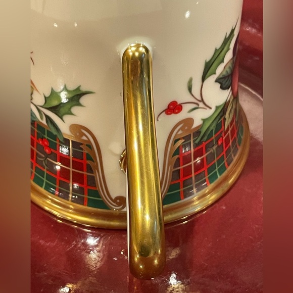 Lenox Holiday Tartan Coffee Or Tea Mug Cup - cute Gift Basket Item! - Picture 4 of 7